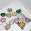 Acrylic Mini Heartshaped Box Bag With Sparkling Crystals And Magnetic Closure For Daily Use