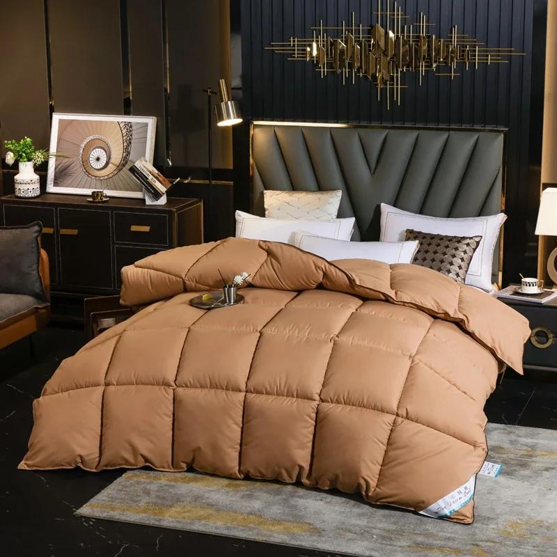 Winter Cotton Goose Down Quilt Five-Star Hotel Duvet Super Soft Fluffy Queen King Full Size Four Seasons Duvets Blanket