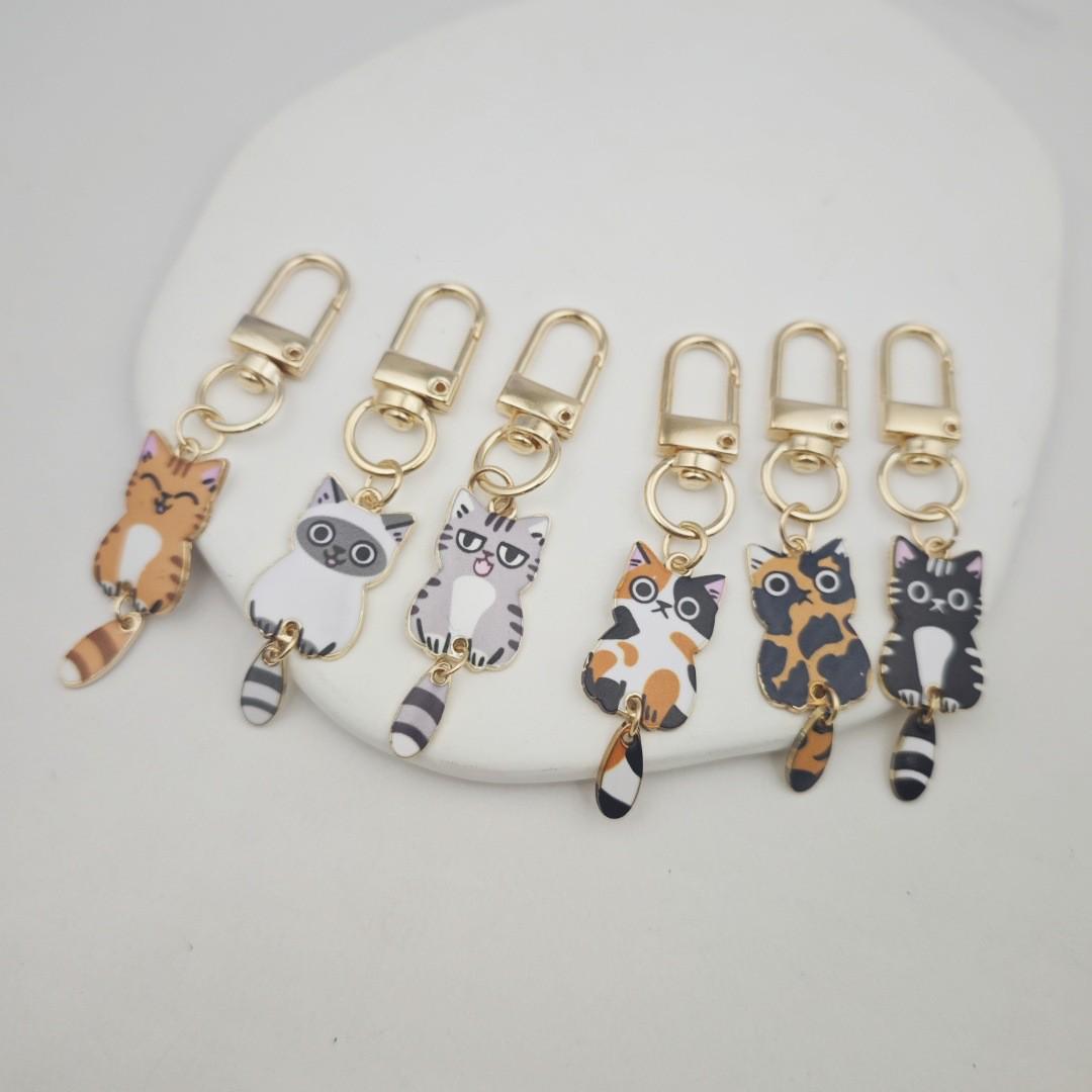 

Брелок с мультяшным котенком: Сплавной Принт Сумка Украшение Подвеска Подарок