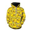 Fun Wild Animal Art Full Print Hoodie, Men Multiple Cute Animal Pattern Sweatshirt, Daily Wear Plus Size Long Sleeve Casual Hooded Top