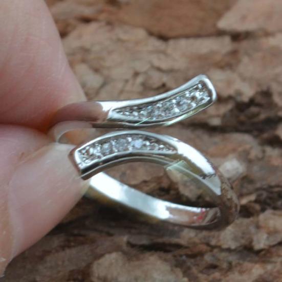 Hot Fashion Charm Women's Natural Faux Silver Adjustable Size Ring