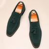 Fashion New Luxury Designer Men's Suede Leather Wedding Forma Dress Shoes Male Tassels Loafers Zapatos Hombre High Quality