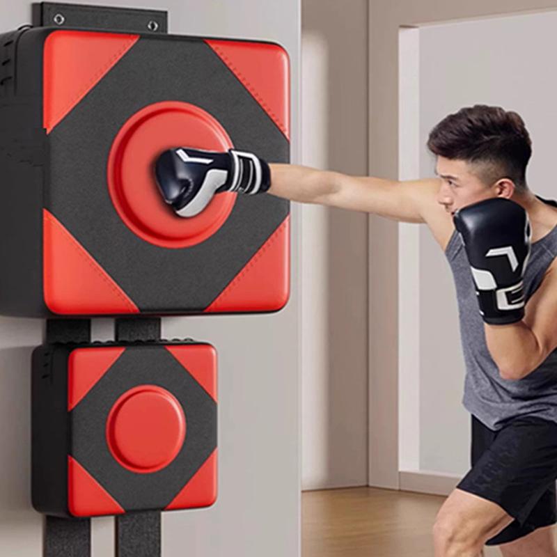 Adjustable Wall Punching Leather Pad Boxing Target Blocking Wall-Mounted Taekwondo Training Sandbags Fighting Gear Room Home Use