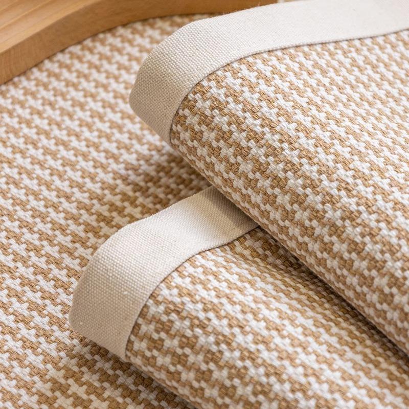 Cotton Linen Sofa Cushion Four Seasons Universal Japanese Linen Woven Simple Sofa Cover Cover Non-Slip Cushion Cover Towel Summer