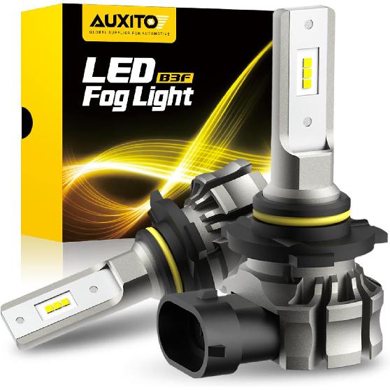 AUXITO 9145 LED Fog Light Bulbs, 6000LM 6500K Cool White Light, 300% Brightness H10 9140 9045 9040 Led Fog Lights, CSP LED Chips, DRL Replacement For