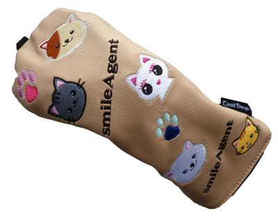 Smile Agent Cat Series Golf Head Cover for Utility (Beige)