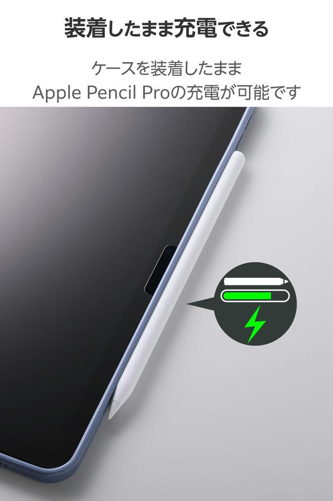 Elecom IPad Air Case Clear Polycarbonate Back with TPU Lightweight 11-inch (M3/M2) 2025/2024 Cover, Sides, Blue-Gray, TB-A25MTSLOBG