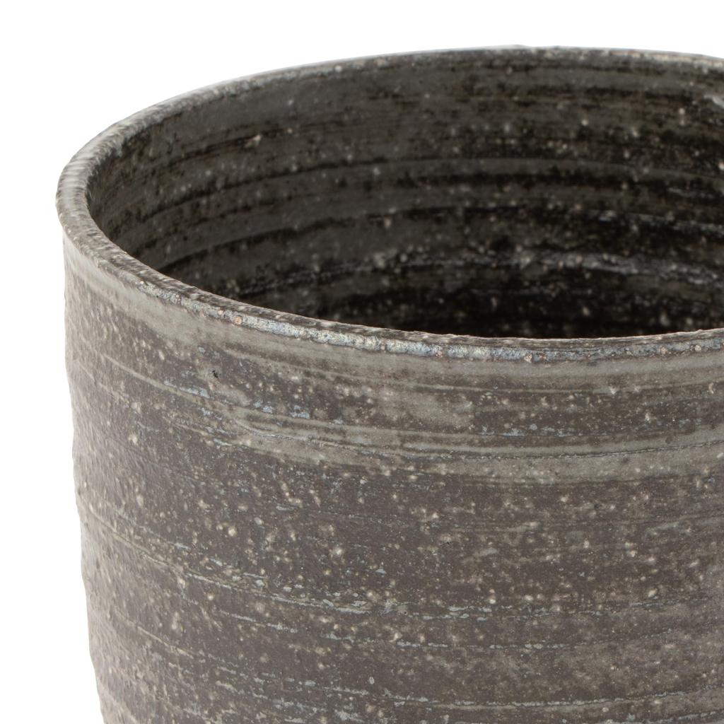 Marui Seito Shigaraki Ware Hechimon Matcha Tea Bowl, Diameter 11cm, Black Steel, Brown, MR-3-4119