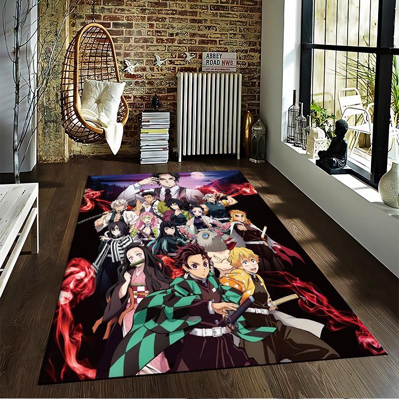 Anime Character Designed Floor Mat, Suitable As a Non-slip Mat for the Living Room or Bedroom Sofa