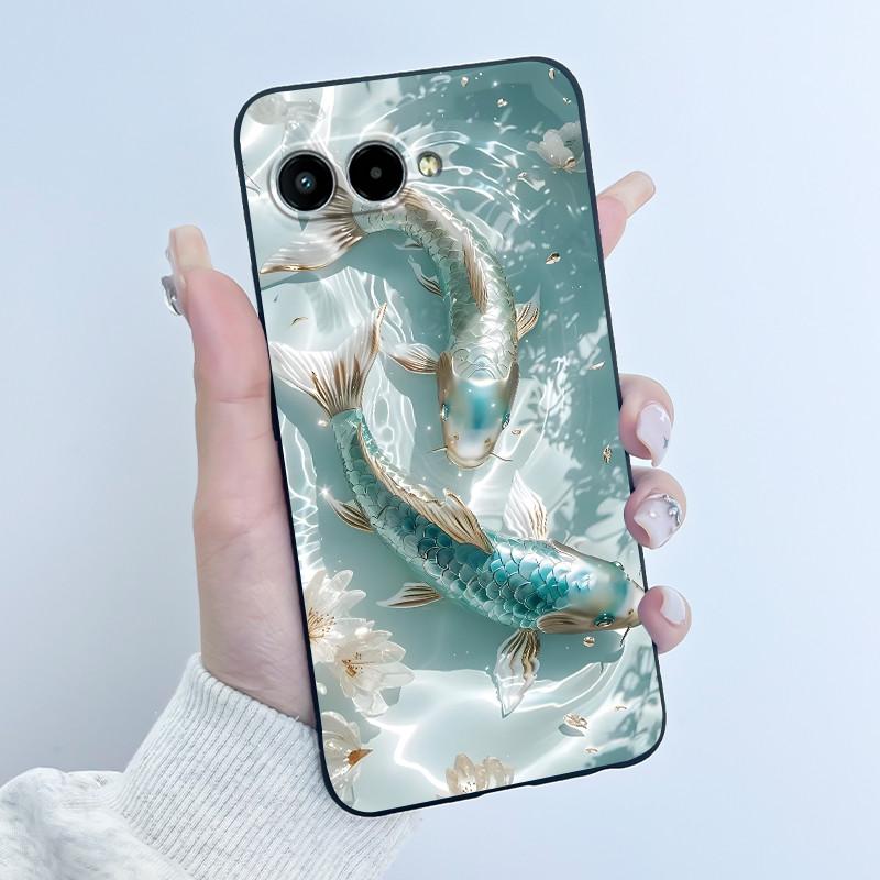 Handyhülle für TCL T-Mobile Revvl 8 T Telefon 3 Hülle Luxus Niedlicher Liebeshase Lustig Schwarzes TPU Weiches Silikon Schutz-Rückseite