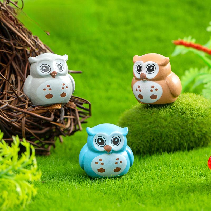 Micro Landschaft Nette Eule Figur Dekoration Gartenarbeit Dekoration Zubehör Desktop Auto Widget