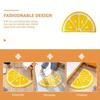 Cute Lemon Slice Patterned Mat - Absorbent, Non-Slip, Half-Round Mat for Home, Bathroom, Kitchen, and Living Room Decor, Lemon Kitchen Deco