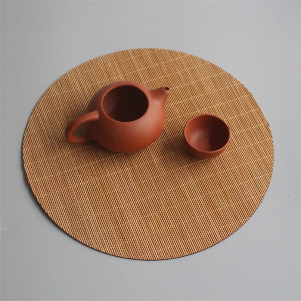 Multicolor Bamboo Tea Mat Heat Insulation Multi-shape Tea Ceremony Accessories Anti Scalding Zen Tea Mat Tea Ceremony Supplies