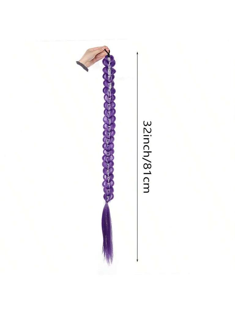 Purple pigtail wig | pigtail with laser wire | advanced synthetic hair, suitable for avantgarde hairstyle, role play and Party style