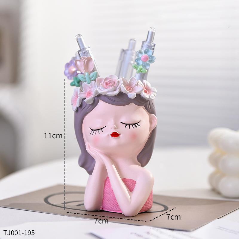 Cute Fairy Pen Holder Ins Storage Desktop Organizing Storage Cartridge Flower Fairy Pen Holder Gift for Children