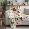 TU Cozy Christmas Throw Blanket Soft Festive Holiday Decor Farmhouse Style Winter Warm Flannel Bedspread Gift Idea