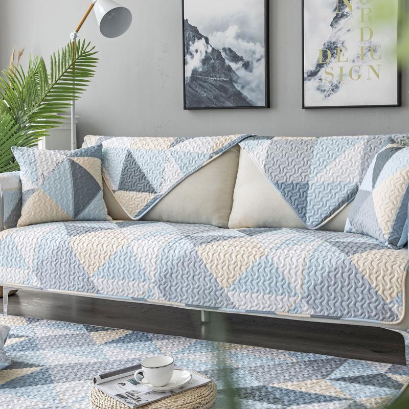 

Простой современный всесезонный универсальный противоскользящий чехол для дивана из хлопкового твила с несколькими размерами на выбор. 70*70cm