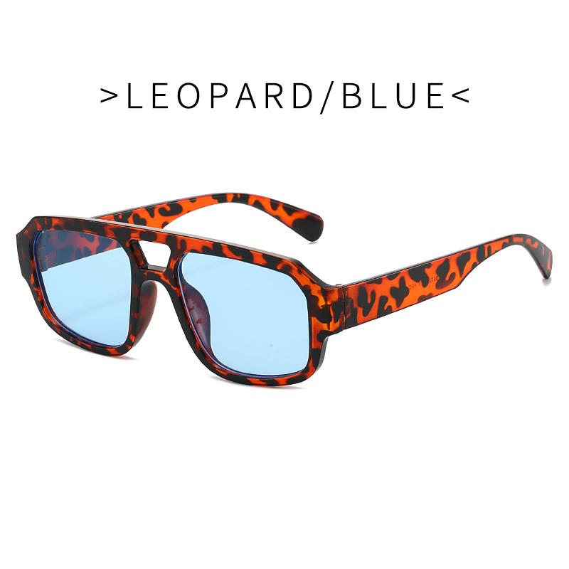 New Fashion Double Bridge Square Sunglasses Unisex Oversized Sun Glasses UV400 Protection Trendy Shades