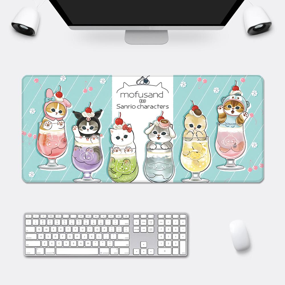 Cute Anime Mofusands Mousepad HD Printing Computer Gamers Locking Edge Nonslip Mouse Pad XXLxcm Keyboard PC Desk Pad
