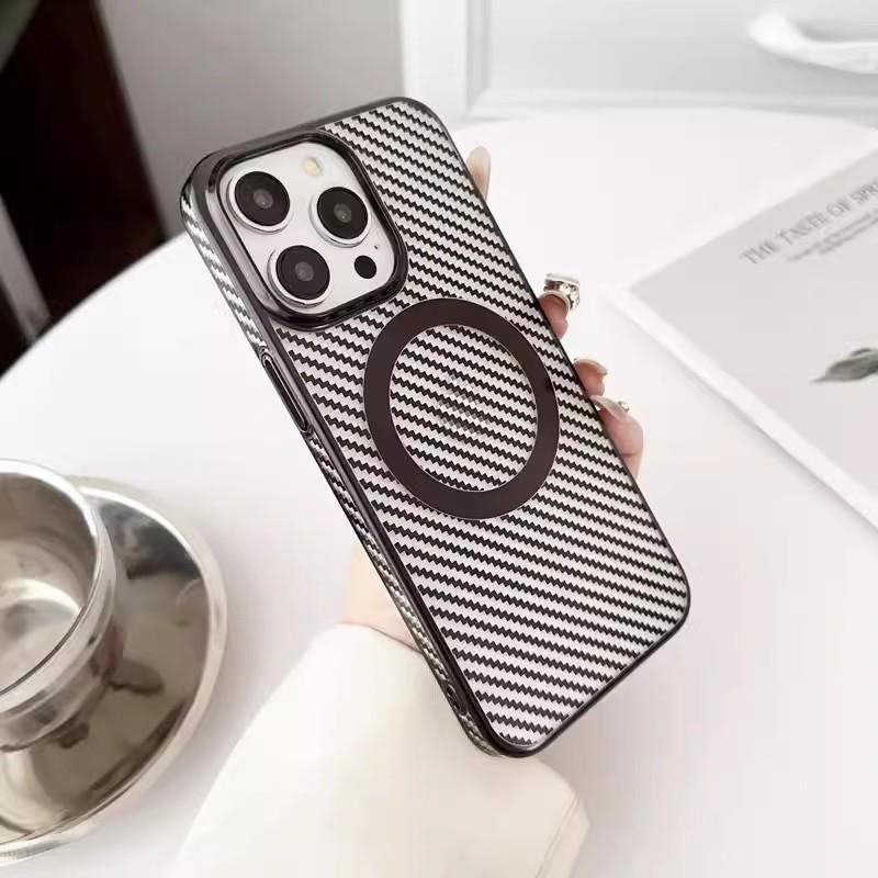 Magnetic Suction Suitable for Apple 16promax Mobile Phone Case IPhone 15 Transparent All Inclusive Hard Set 14 Sets