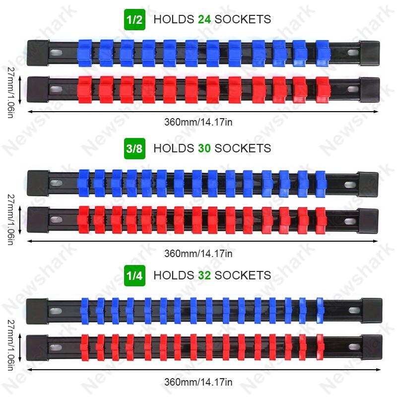 6-delad verktygshyllehållare, Hyllehållare Kraftig verktygshållare, Förvaringsställ för garage, Lämplig för mekanisk förvaring