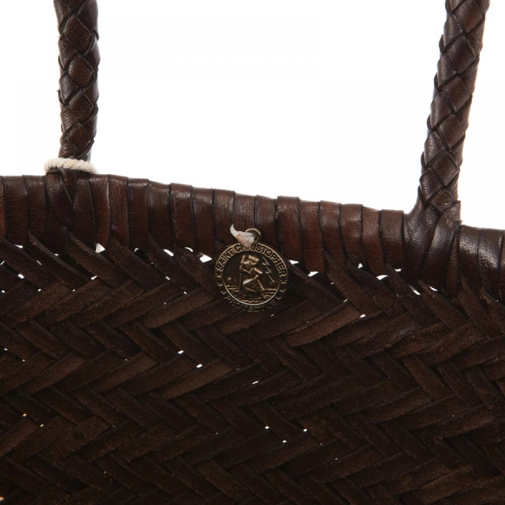 Dragon Diffusion Bamboo Triple Jump Small Tote Bag 8811 Dark Brown