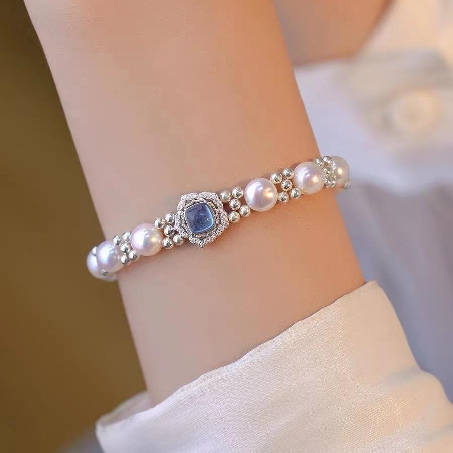 French retro imitation pearl bracelet new light luxury fashion celebrity style design sense versatile bracelet gift