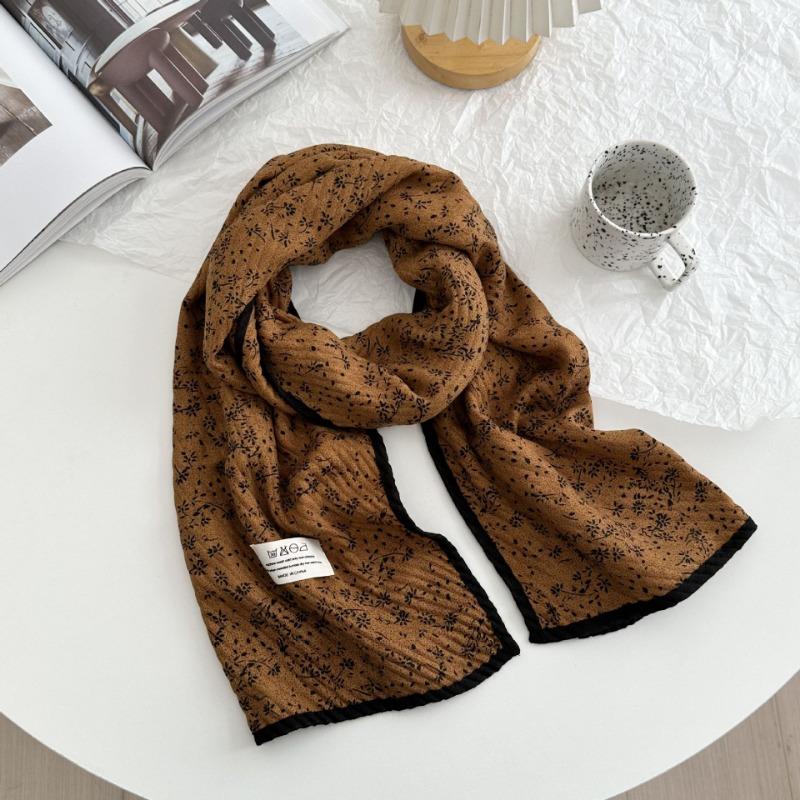 Cotton and linen scarf atmosphere new autumn and winter decorative silk scarf neck protection warm scarf scarf shawl dual-purpose