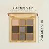 9 Colors Matte Eyeshadow Palette,  Waterproof & Sweat-Resistant Eyeshadow, Suitable for Cold Light Beige Types