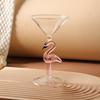 Elegante Bicchiere con Fenicottero: Bicchiere da Vino e Cocktail con Gambo Alto