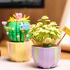 New Mini Building Blocks Toys For Girls Bonsai Bricks Potted Flowers Blossoms Plants Construccion Kids Adult Toys Christmas Gift