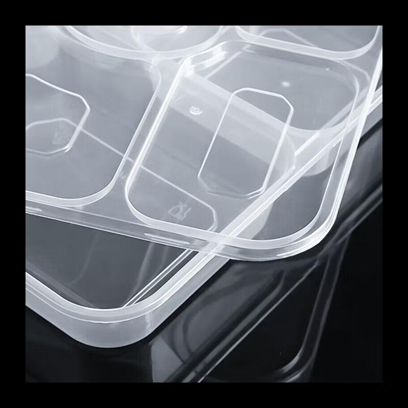 Shunda Shun 1200ml Disposable 6-Compartment Meal Prep Container (150 Sets)