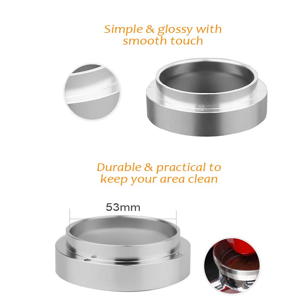 Espresso Dosing Funnel 53mm Stainless Steel Coffee Dosing Ring Magnetic Portafilter Dosing Ring Replacement Coffee Powder Funnel