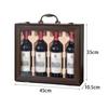 Lacquered Wooden Box Red Wine Packaging General Gift Box High-Grade Wine Bag Single and Double for Friends Partys