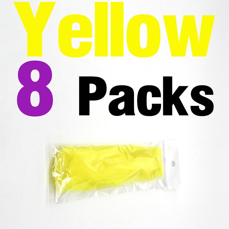 MNFT 8Packs Soft Colorful Egg Yarn Glow Bug Yarns Fiber Baitfish Lure Parachute Fly Tying Material Streamer Flies