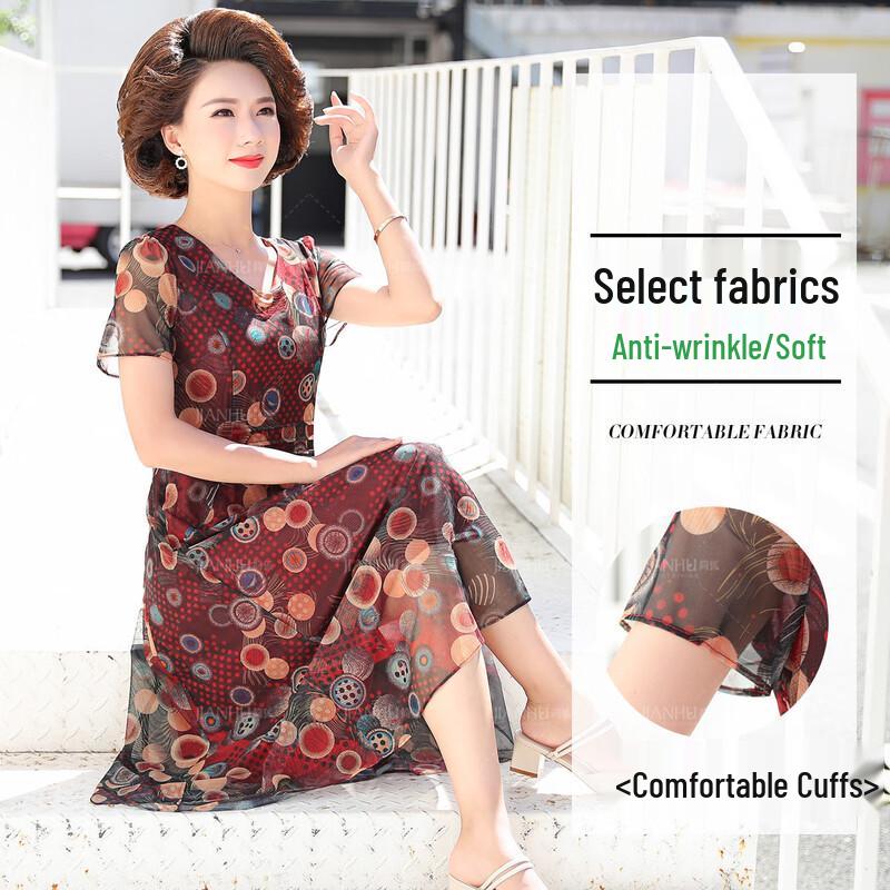 Elegant Polka Dot A-Line Midi Dress for Women