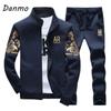 Danmo Spring Autumn Men's Long Sleeved Suit Casual Sportswear Jacket Cardigan Zipper Men's Clothing