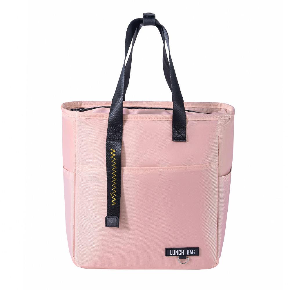 Student Lunch Box Bag - Handheld, Large Capacity, Insulated, Waterproof, for Picnics and Work.