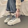 Hvite sko for kvinner Vår Nye Sko med Tykk Såle Ins Trendy Allsidige Nisje Student Sports Fritidssko