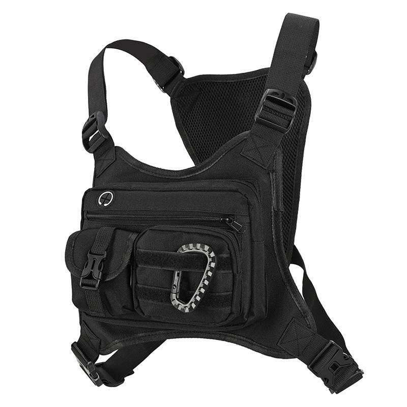 Outdoor Tactical Vest Storage Bag Multifunctional Waterproof Wear-Resistant Vest Backpack Men S Hunting Tactical Vest Chest Bag (As shown-15385)-