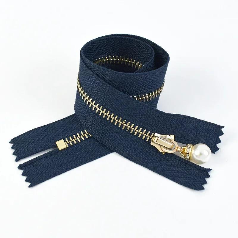 5 Piezas Cremalleras Metálicas Meetee #3 15/18/20/25/30cm Cierre de Cremallera de Extremo Cerrado para Coser Chaqueta Abrigo Decoración Reparación de Cremalleras Accesorios DIY