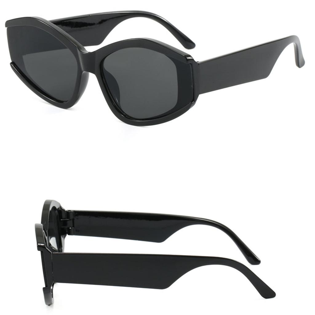 Cat's Eye Contrast Sunglasses Female Diamond-shaped Large Box Polygon Sunglasses Sunscreen Advanced Sunglasses