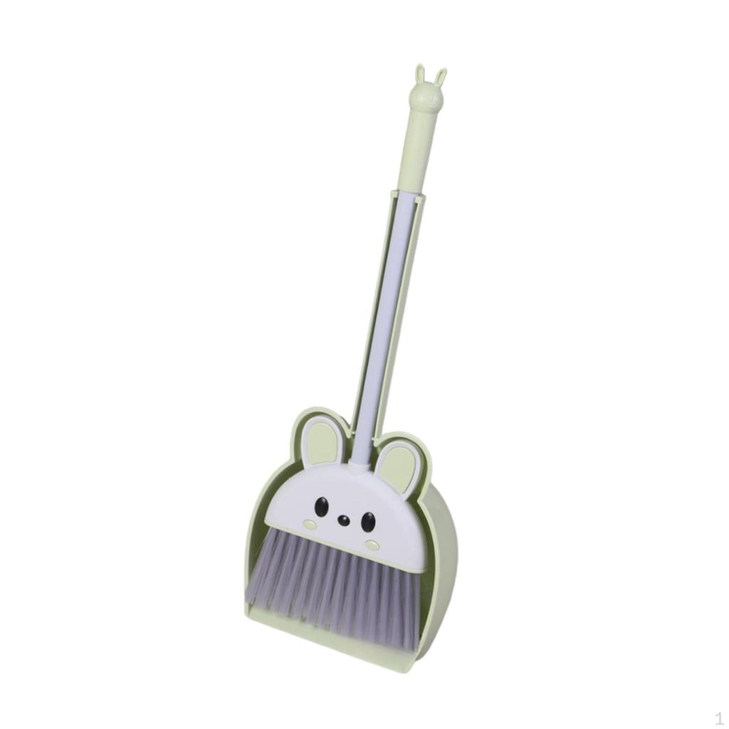 Cleaning Sweeping Play Set Small Broom and Dustpan Cute , Kids Housekeeping