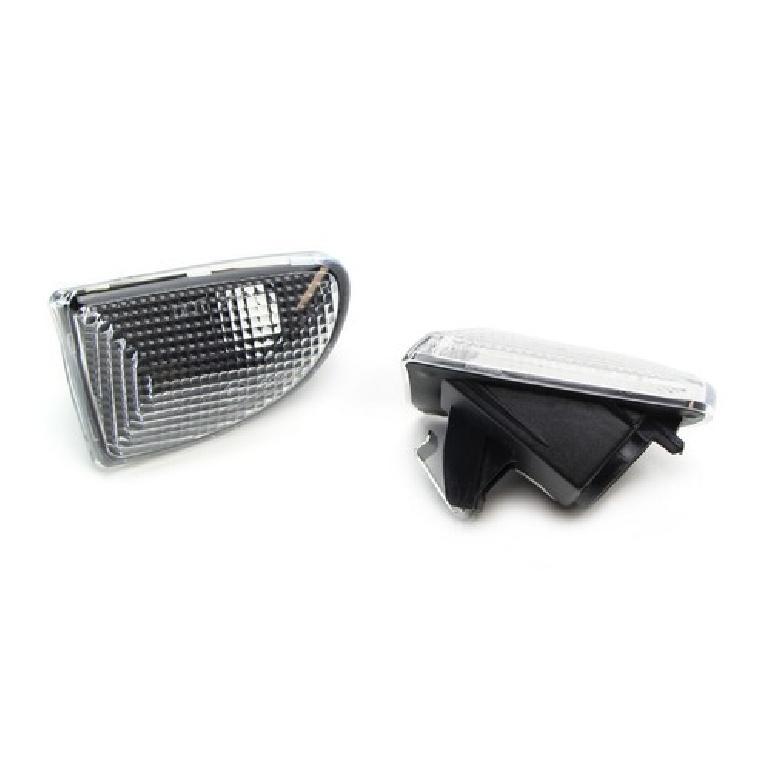 OEM-Spec Dark Clear Lens Side Marker Lamps w/ White LED Bulbs For 2007-15 Smart