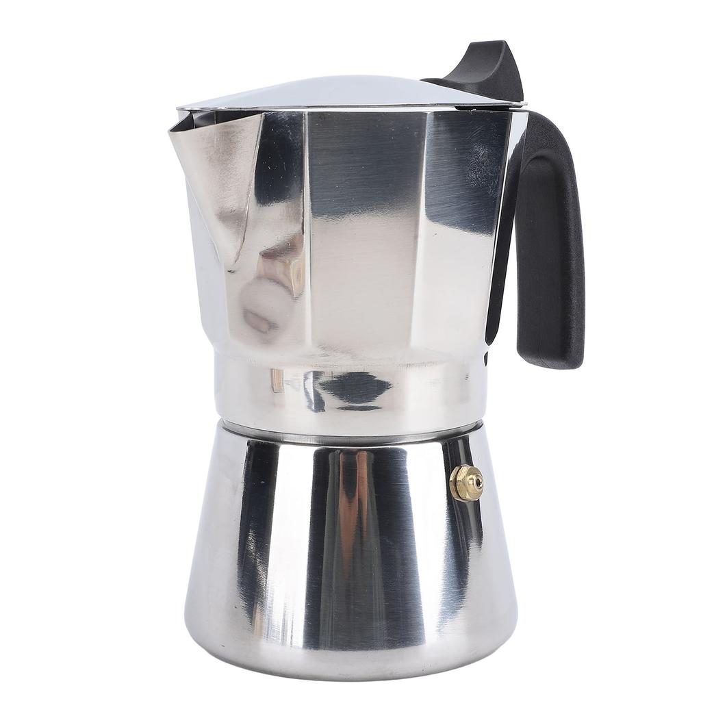 Stovetop Coffee Maker Stainless Steel Octagonal Even Heat Distribution Stovetop Coffee Maker Pot