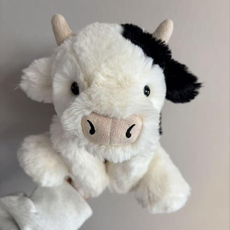 Animation Cow Plush Toys Fluffy Very Plush Cuddly Anime Plushie Stuffed Accompany Sleeping Doll Room Decoration Birthday Gifts