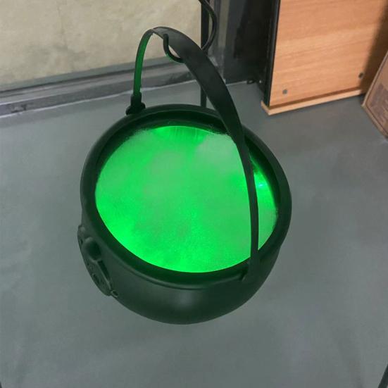 Halloween Witch Cauldron Decorations Outdoor Large Glowing Witches Cauldron On Tripod Spooky Candy Bucket Bowl Decor for Halloween Party