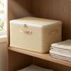 Textile Storage Box Carrying Handles Zippered Reinforced Corners for Bedroom Small
