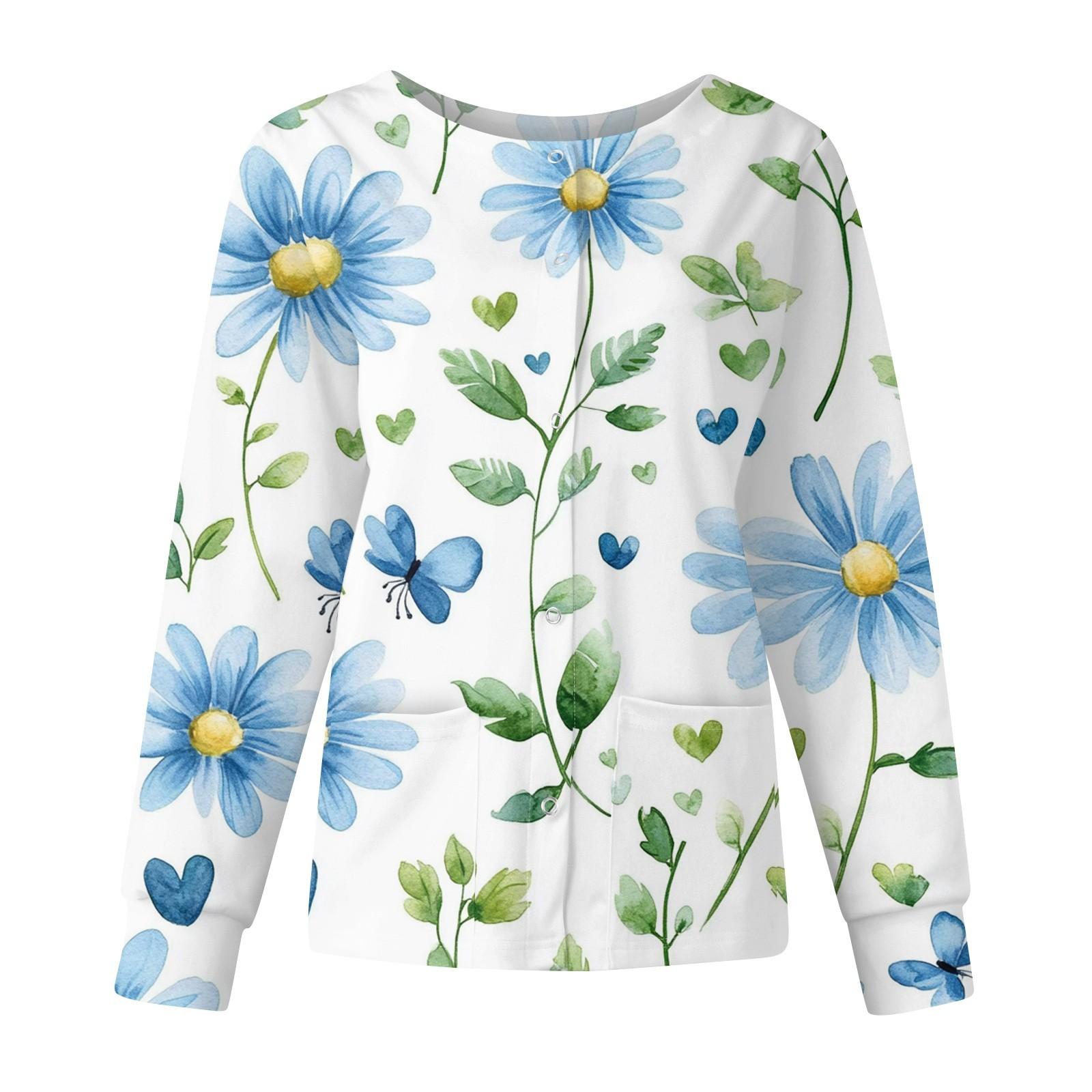 

Женское модное однобортное платье с длинными рукавами и воротником-стойкой с цветочным принтом L