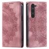 for Samsung Galaxy S23+,S23,S22+,S22,S21 FE,S21,S21+ Mandala Embossed PU Leather Flip Wallet Case Magnetic Closure Cover